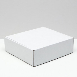 Коробка самосборная, белая, 22,5 х 21 х 7 см