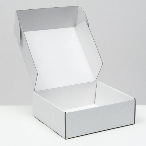 Коробка самосборная, белая, 27,5 х 26 х 9,5 см (производитель не указан)