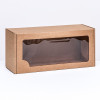Коробка самосборная, с окном, крафт, бурая 16 х 35 х 12 см (производитель не указан)