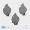 Крючки самоклеящиеся SAVANNA «Листики», 3 шт., металл, 4×3×1.5 см, хромированные SAVANNA