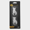 Крючки самоклеящиеся SAVANNA «Кошка», 2 шт., металл, 5×2.4×1.5 см, хромированные SAVANNA