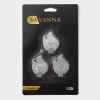 Крючки самоклеящиеся SAVANNA «Листики», 3 шт., металл, 4×3×1.5 см, хромированные SAVANNA