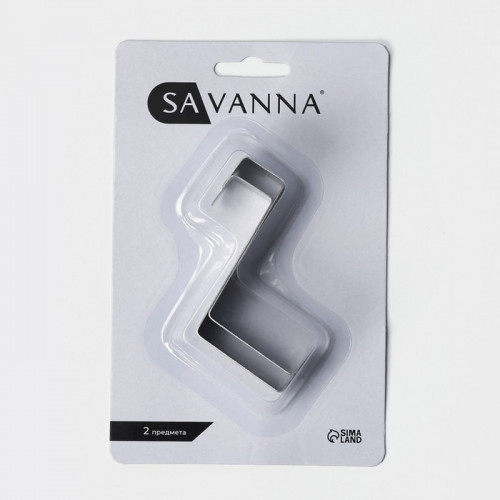 Крючки надверные SAVANNA «Минимализм», 2 шт., металл, 6×6.5×2.5 см, хромированные SAVANNA