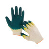 Перчатки, х/б, вязка 13 класс, размер 9, двойной латексный облив, зелёные (производитель не указан)