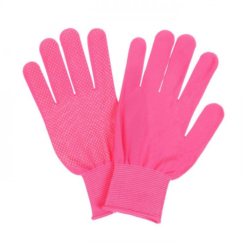 Перчатки, х/б, с нейлоновой нитью, с ПВХ точками, размер 8, розовые, «Точка», Greengo Greengo