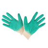 Перчатки, х/б, вязка 13 класс, размер 9, с латексным обливом, зелёные (производитель не указан)