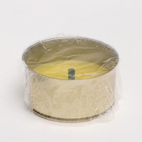 Свеча уличная антимоскитная ароматическая, 10х4,5 см, 120 г, 6 ч, цитронелла, желтый (производитель не указан)