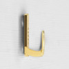 Крючок мебельный KM202GP, двухрожковый, цвет золото ТУНДРА