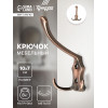 Крючок мебельный ТУНДРА TKT004, трехрожковый, медь ТУНДРА
