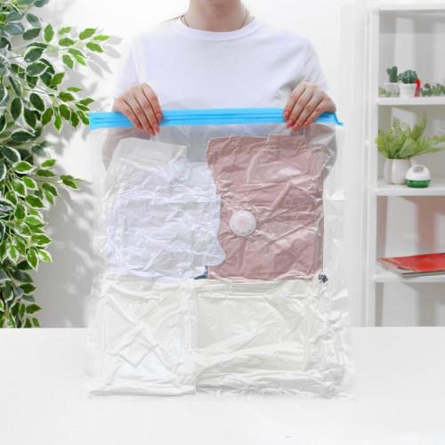 Вакуумный пакет для хранения вещей Доляна, 50×60 см, прозрачный Доляна