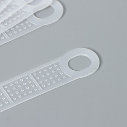 Накладки силиконовые для плечиков, антискользящие, набор 10 шт, 10×2,2 см, цвет белый (производитель не указан)