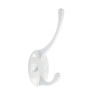 Крючок мебельный ТУНДРА TKd=002 LIGHT, двухрожковый, белый, 4 шт. TMP ТУНДРА