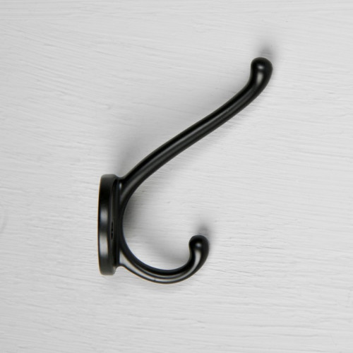 Крючок мебельный CAPPIO LINE, двухрожковый, цвет черный CAPPIO