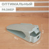 Подставка для хранения обуви регулируемая, 26×10×6 см, серо-голубая (производитель не указан)