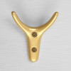 Крючок мебельный CAPPIO YAK, двухрожковый, цвет матовое золото CAPPIO