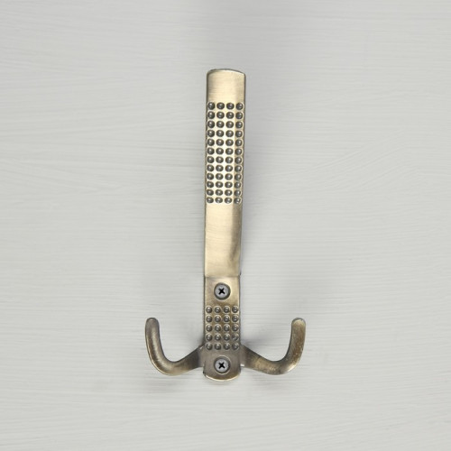 Крючок мебельный KM302AB, трёхрожковый, цвет бронза ТУНДРА