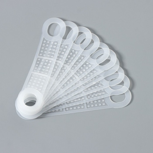 Накладки силиконовые для плечиков, антискользящие, набор 10 шт, 10×2,2 см, цвет белый (производитель не указан)