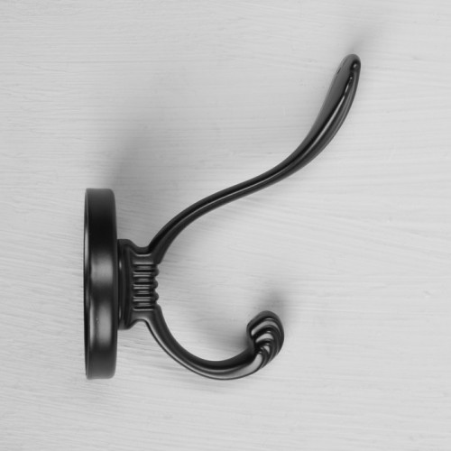 Крючок мебельный CAPPIO GRACE, двухрожковый, цвет черный CAPPIO