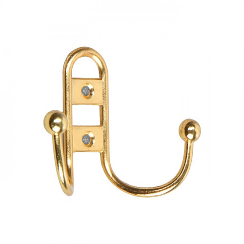 Крючок мебельный ТУНДРА TKd=017, двухрожковый, золото ТУНДРА