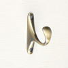 Крючок мебельный KM1005АВ, однорожковый, цвет бронза ТУНДРА