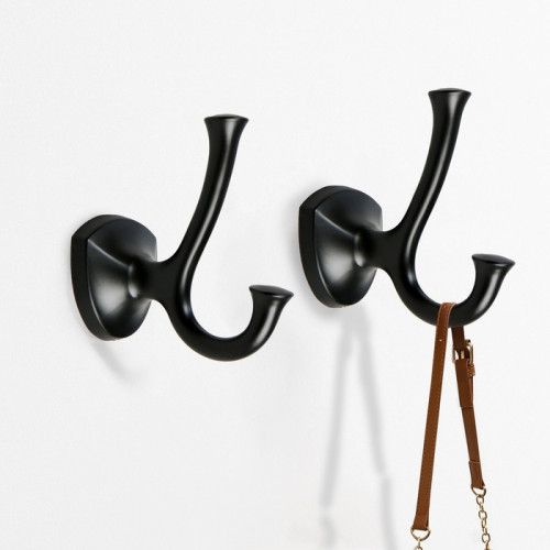 Крючок мебельный CAPPIO VALUE, двухрожковый, цвет черный CAPPIO
