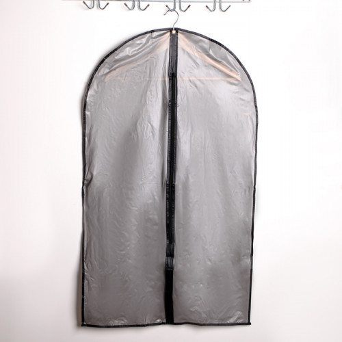 Чехол для одежды Доляна, 60×100 см, плотный ПВХ, цвет серый Доляна