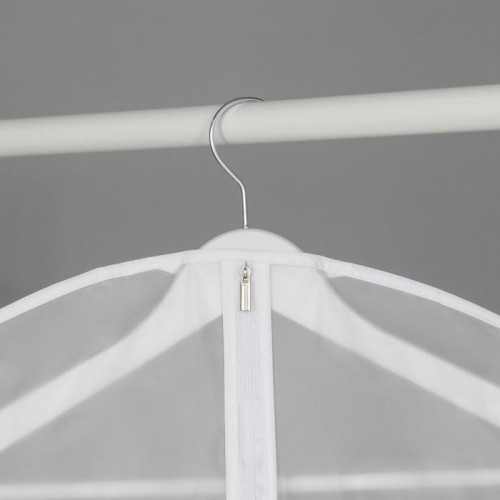 Чехол для одежды плотный Доляна, 60×100 см, PEVA, цвет белый Доляна