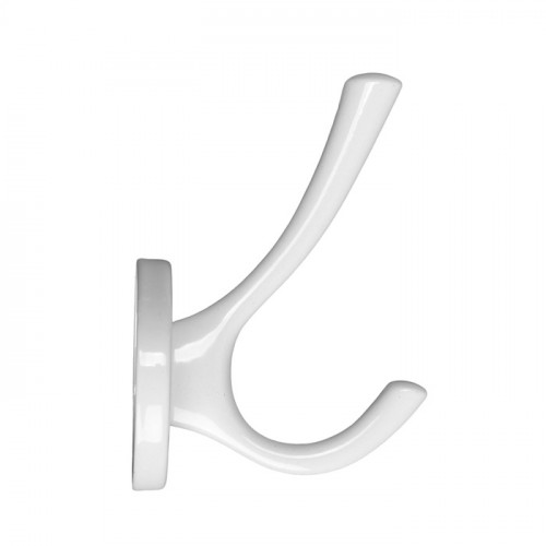 Крючок мебельный CAPPIO SIMPLE, двухрожковый, цвет белый CAPPIO