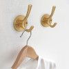 Крючок мебельный CAPPIO SIMPLE, двухрожковый, цвет матовое золото CAPPIO