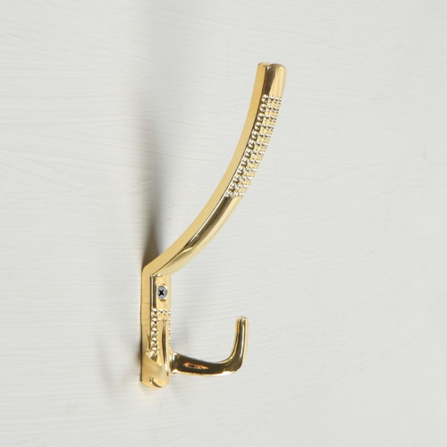 Крючок мебельный KM302GP, трёхрожковый, цвет золото ТУНДРА