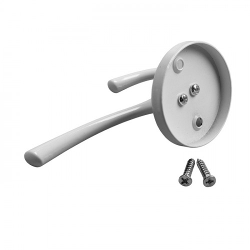 Крючок мебельный CAPPIO SIMPLE, двухрожковый, цвет белый CAPPIO