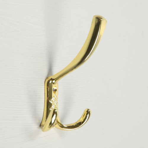 Крючок мебельный KM304GP, трёхрожковый, цвет золото ТУНДРА