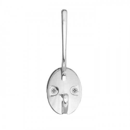 Крючок мебельный ТУНДРА TKd=002 LIGHT, двухрожковый, хром ТУНДРА