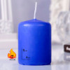 Свеча - цилиндр, 4х5см, 7 ч, 47 г, голубая Омский свечной завод