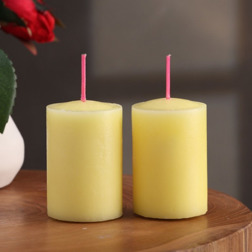Набор свечей-столбиков 2 шт, 4х6 см, ваниль (производитель не указан)
