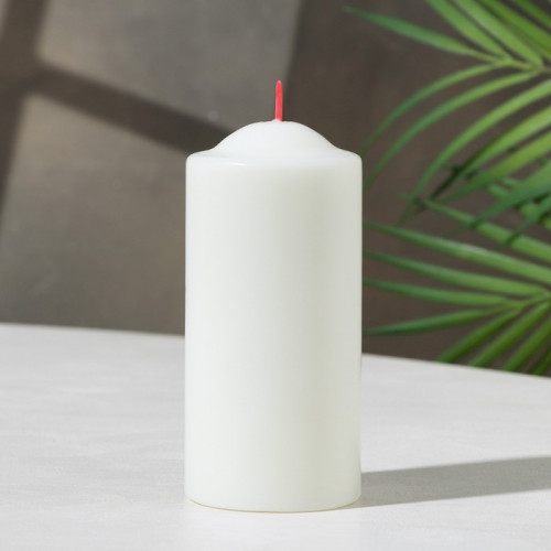 Свеча - столбик, 12х5,6 см, белая (производитель не указан)