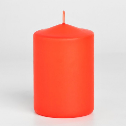 Свеча-цилиндр, 6х8,5 см, 180 г, 12 ч,  красный (производитель не указан)