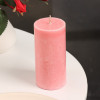 Свеча-цилиндр гладкая, 5х10 см, розовая, 6 ч Дарим Красиво