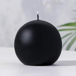 Свеча-шар, 5,5 см, 9 ч, 97 г, черная