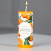 Свеча-столбик интерьерная «Для души и дома, аромат апельсин» , 3 x 7,5 см (производитель не указан)