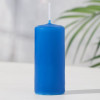 Свеча - цилиндр, 4х9 см, 11 ч, 90 г, синяя Омский свечной завод