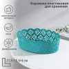 Корзина для хранения Доляна «Кружевной узор», пластик, 21.5×15.5×6 см, МИКС Доляна
