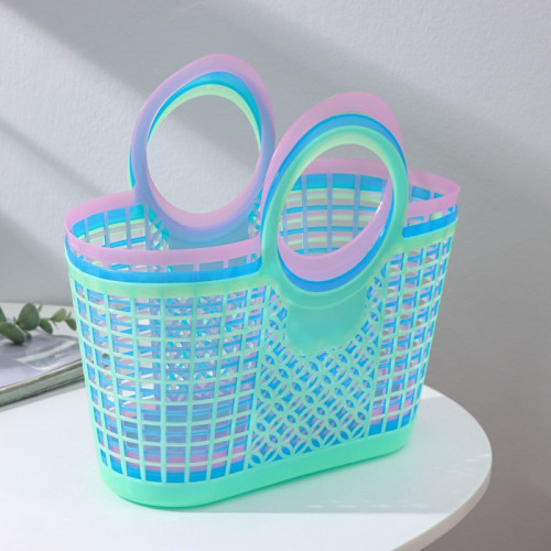 Корзина-сумка пластиковая для хранения, 28×14×25 см, цвет МИКС (производитель не указан)