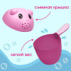 Ковш пластиковый для купания и мытья головы, детский банный ковшик «Котенок», 600 мл., с леечкой, розовый (производитель не указан)