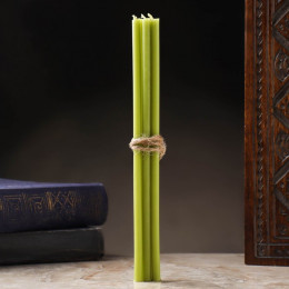 Свечи ритуальные , 15 см, 5 штук, зеленые