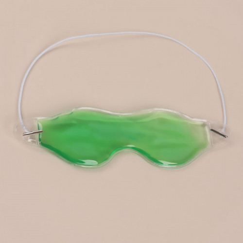 Гелевая маска для глаз, 18,5 × 5 см, цвет зелёный Queen fair