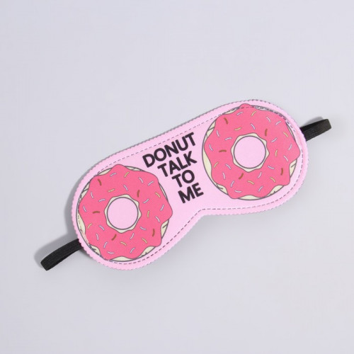 Маска для сна «Пончики» 19,5 × 8,5 см, резинка одинарная, цвет розовый ONLITOP