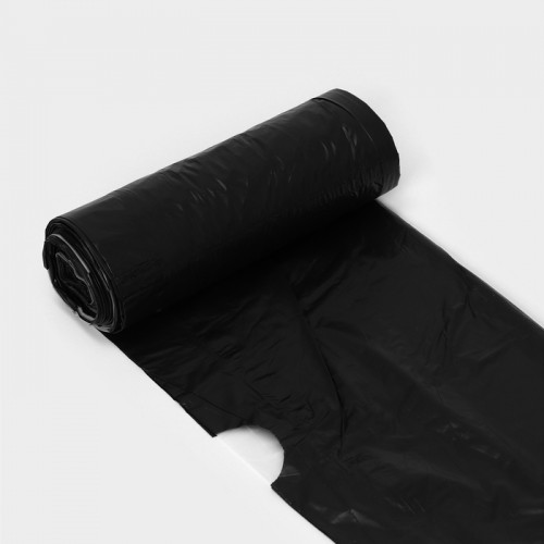 Мешки для мусора с завязками Доляна «Люкс», 35 л, 40 мкм, 45×58 см, ПВД, 15 шт, цвет чёрный Доляна
