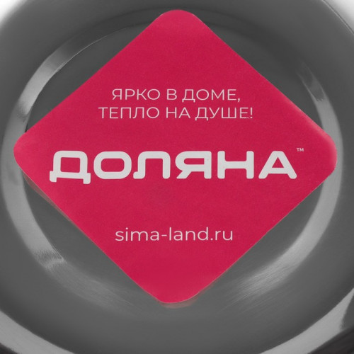 Миска Доляна, 1.4 л, d=20.5 см, толщина 0.3 мм, нержавеющая сталь, хромированная Доляна