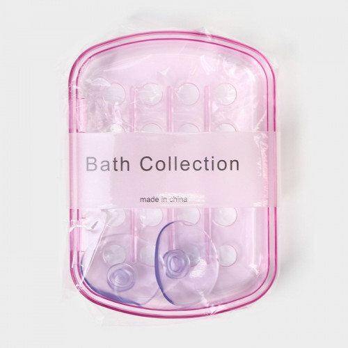 Мыльница пластиковая на присосках Bath Collection, 13×10×3 см, цвет МИКС (производитель не указан)